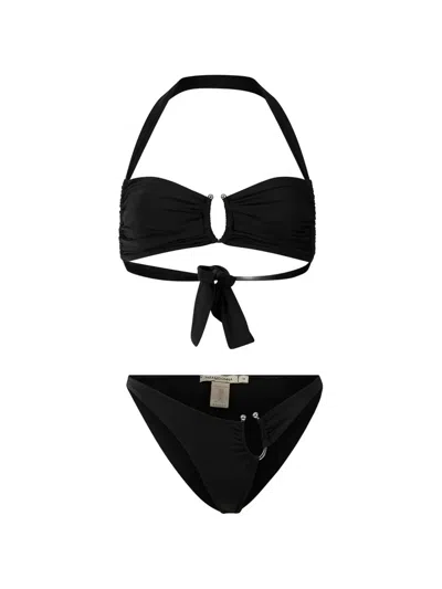 Paramidonna Morgan Ring-detail Bikini In Black