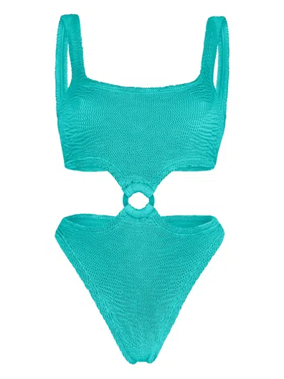 Paramidonna Olivia Ring-detail Swimsuit In Green