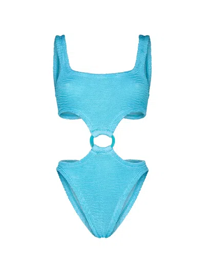 Paramidonna Olivia Ring-detail Swimsuit In Blue