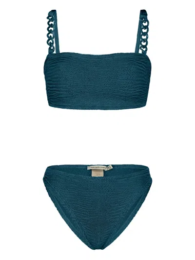 Paramidonna Penelope Chain-straps Bikini In Blue