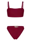 Paramidonna Penelope Chain-straps Bikini In Red