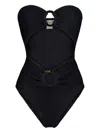 Paramidonna Rene Ring Cut-out Swimsuit In Black
