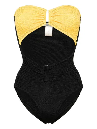Paramidonna Rene Smock-design Swimsuit In Black