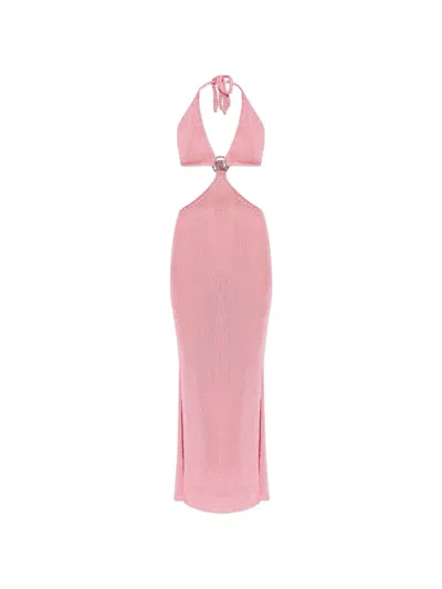 Paramidonna Ring Halterneck Dress In Pink