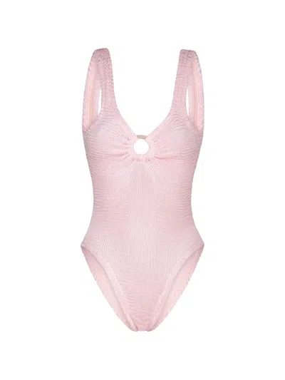 Paramidonna Romana Ring-detail Swimsuit In Pink