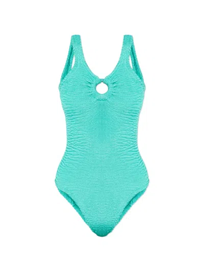 Paramidonna Romana Textured Ring Swimsuit In Green