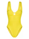 Paramidonna Romana Textured Ring Swimsuit In Yellow