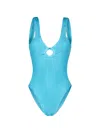 Paramidonna Romana Textured Swimsuit In Blue