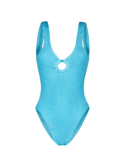 Paramidonna Romana Textured Swimsuit In Blue