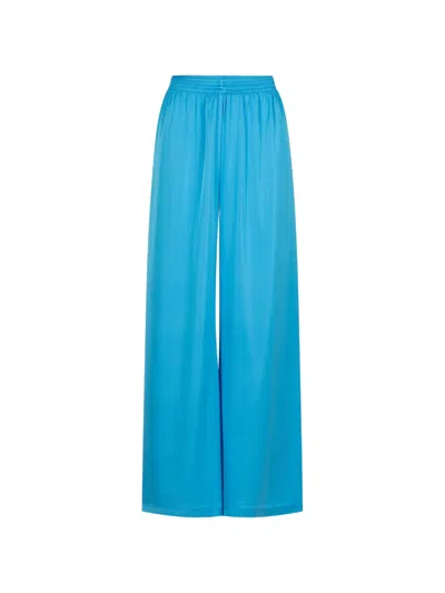 Paramidonna Safara Elasticated Wide-leg Trousers In Blue