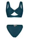 Paramidonna Salma Knot Two Piece Swimsuit In Blue