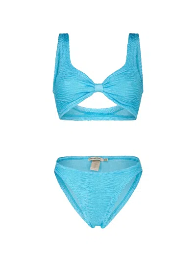 Paramidonna Salma Knot-detail Bikini In Blue