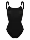 Paramidonna Sophia Crinkled Swimsuit In Black