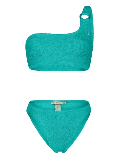Paramidonna Stassie One-shoulder Bikini In Green