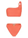Paramidonna Stassie One-shoulder Bikini In Orange