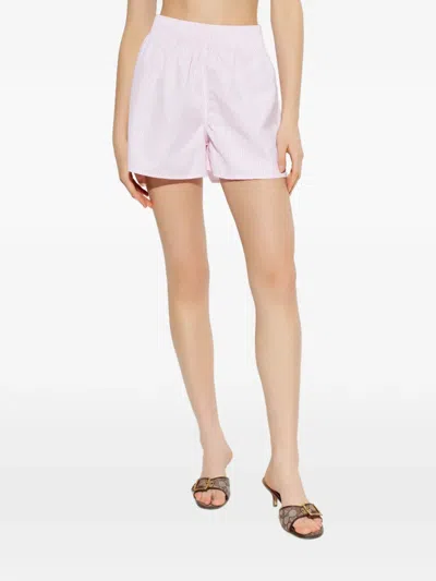 Paramidonna Striped Shorts In Pink