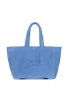 Paramidonna 테리 클로스 로고 자수 토트 백 In Blue