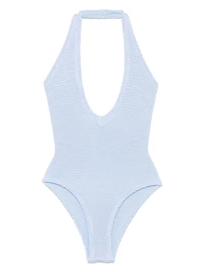 Paramidonna V-neck Swimsuit In Blue