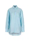 Paramidonna Vanessa Striped Shirt In Blue