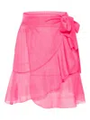 Paramidonna Zoe Wrap Beach Skirt In Pink