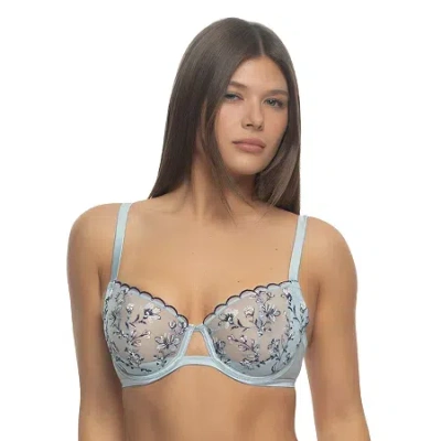 Paramour Allure Demi Underwire Full Coverage Bra 115211 In Blue