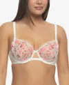 Paramour Women's Allure Embroidered Unlined Bra In White