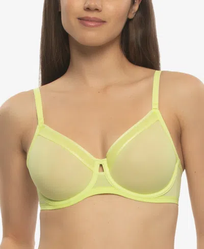Paramour Women's Ethereal Sheer Mesh Underwire Bra, 115159 In Yellow