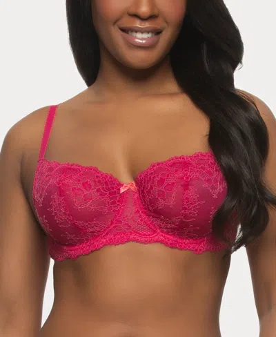 Paramour Women's Lola Lace Unlined Balconette Bra In Black,cloud Dancer