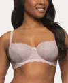 Paramour Women's Lola Lace Unlined Balconette Bra In Gul Gry,pn