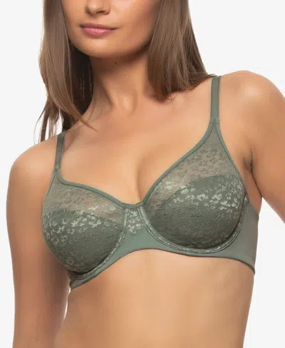 Paramour Women's Prima Seamless Unlined Molded Lace Bra In Laurel Wreath