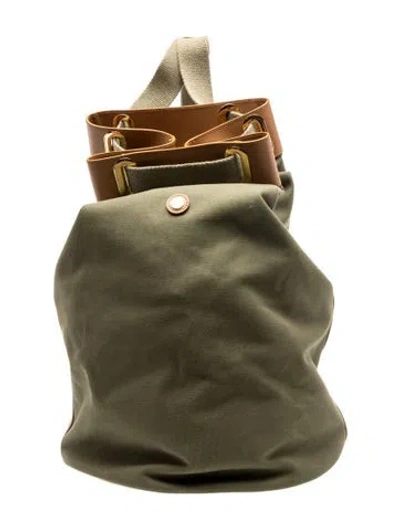 Pre-owned Paravel Canvas Backpack In Green