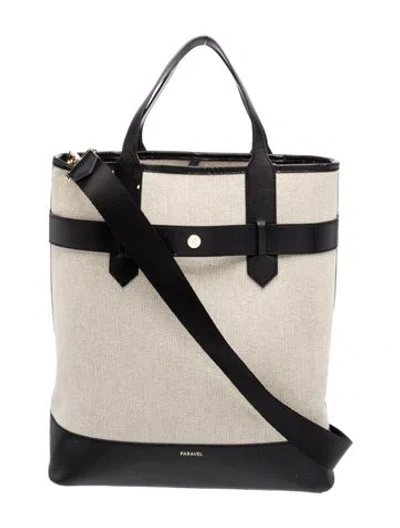 Pre-owned Paravel Canvas Bucket Bag In Black/neutrals