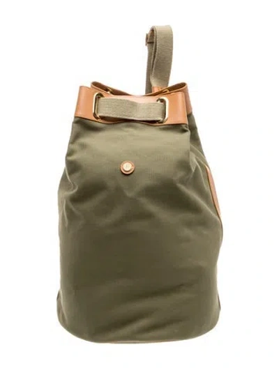 Pre-owned Paravel Canvas Bucket Bag In Green