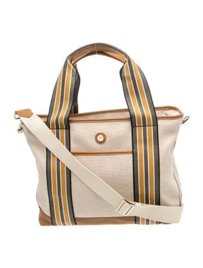 Pre-owned Paravel Canvas Crossbody Bag In Neutrals