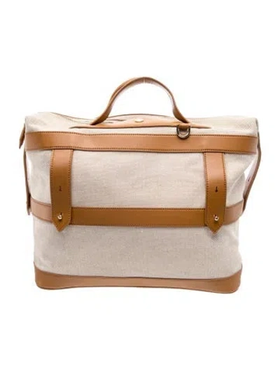 Pre-owned Paravel Canvas Suitcase In Gold