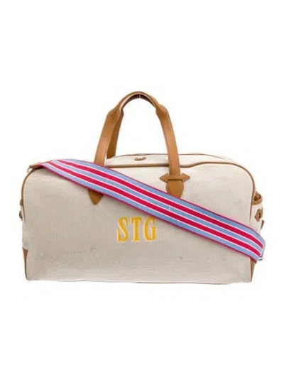 Pre-owned Paravel Canvas Weekender Bag In Neutral