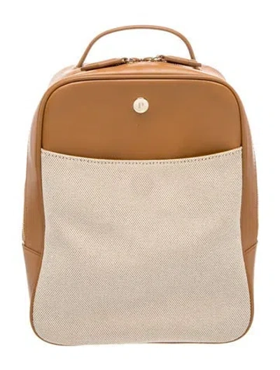 Pre-owned Paravel Leather Backpack In Neutral