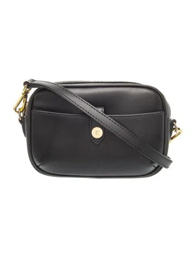 Pre-owned Paravel Leather Crossbody Bag In Black