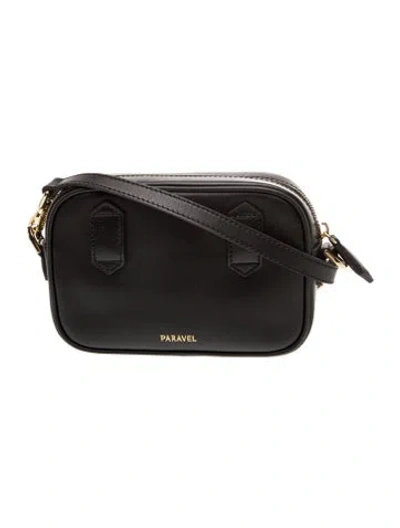 Pre-owned Paravel Leather Crossbody Bag In Black