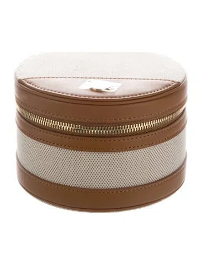 Pre-owned Paravel Leather Jewelry Case In Brown