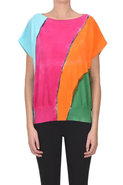 Par.co Printed Fleece T-shirt In Multicoloured