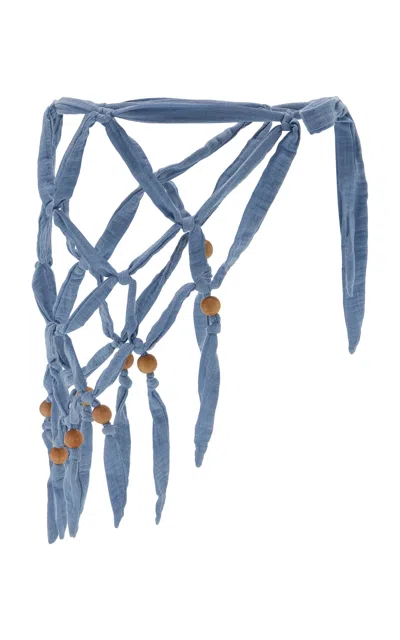 Pardohats Exclusive La Isla Marea Cotton Belt In Blue