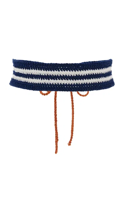 Pardohats Exclusive La Isla Remo Crocheted Linen Belt In Multi