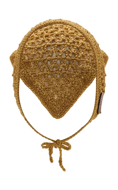 Pardohats Exclusive Riviera Crocheted Bandana In Gold