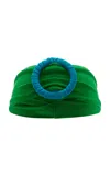Pardohats Exclusive Riviera Quin Buckled Headband In Green