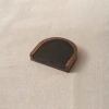 Pare Coaster Set With Holder In Brown