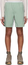 Parel Studios Green Paneled Shorts In Mint/grey