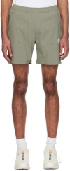 Parel Studios Green Saana Shorts In Dusty Green