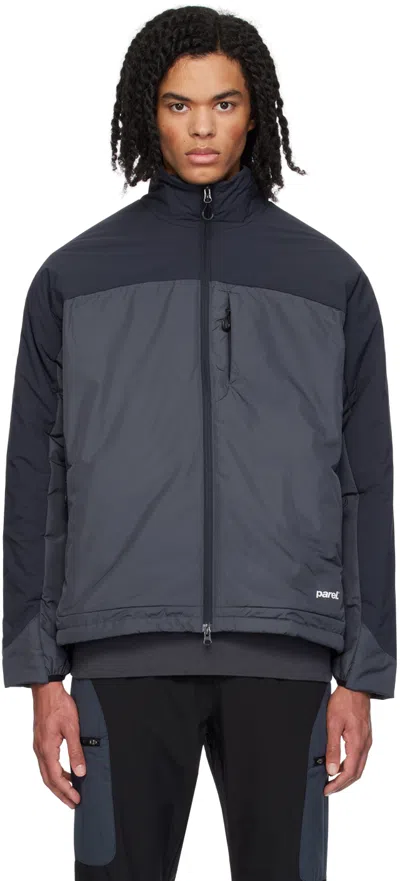 Parel Studios Navy & Gray Cana Jacket In Navy Blue