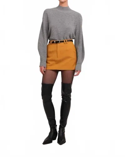 Parentezi Brisha Mini Skirt In Mustard In Gray